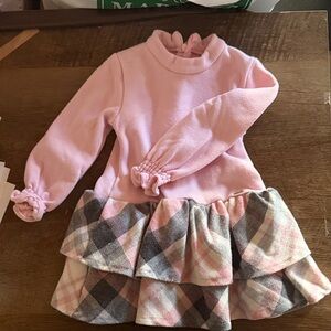 Mayoral Pink and Plaid Kids Dress